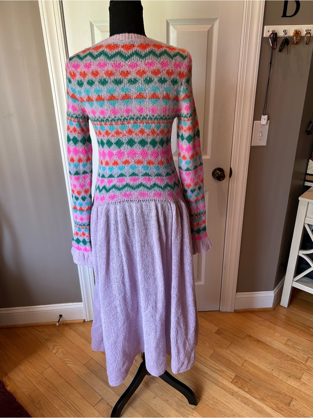 Free People sweater dress midi Lilac Confetti - Picture 10 of 12
